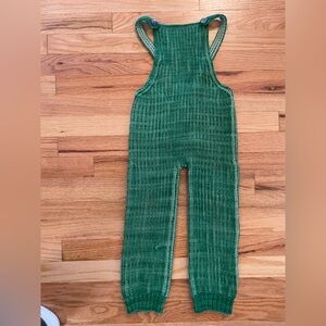 misha and puff green ribbed wool overall